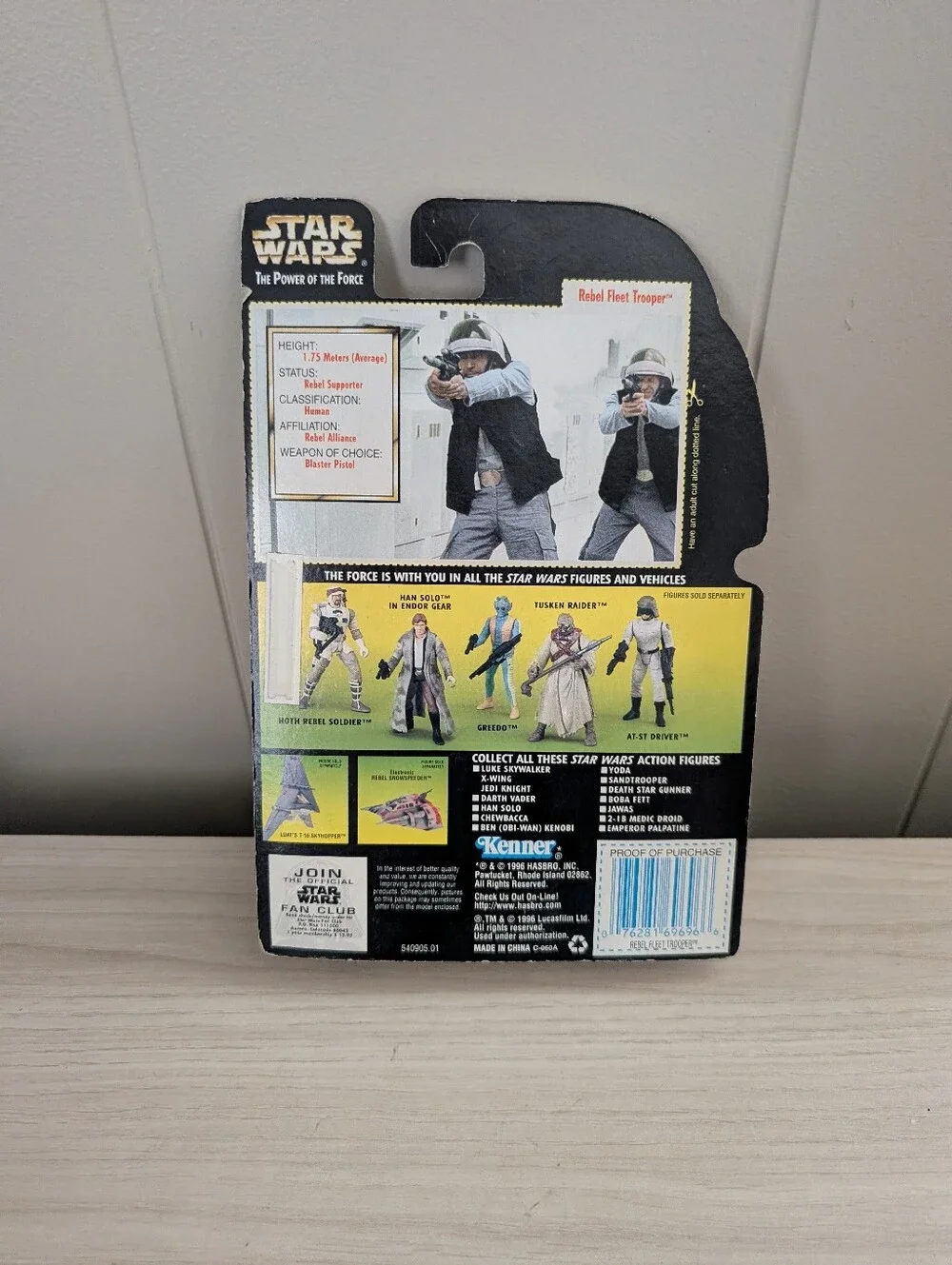 The 1996 Kenner Star Wars: The Power of the Force Rebel Fleet Trooper 3.75